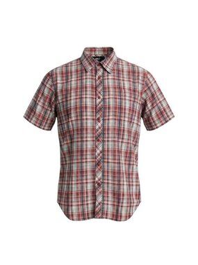 ONeill Mens Red Plaid Short Sleeve Button-Up Shirt XL